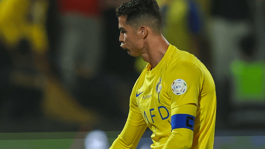 Momento en el que Cristiano hace el gesto.