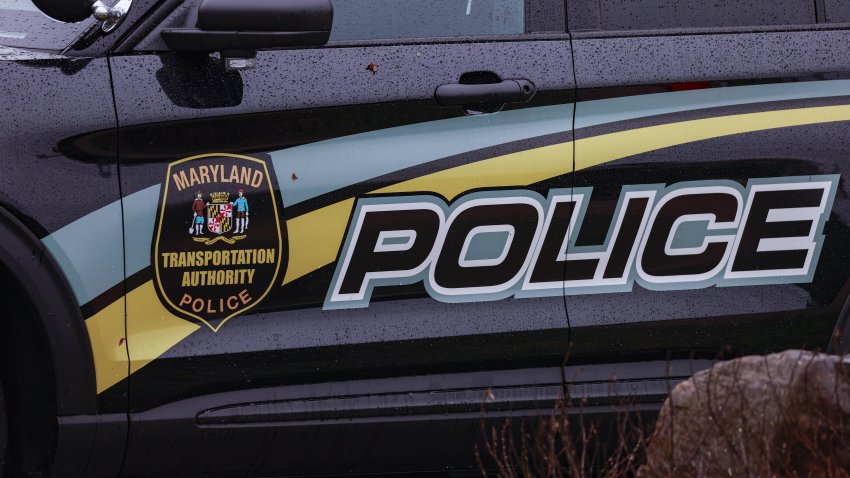 MARYLAND, UNITED STATES – APRIL 02: A police car is seen as temporary channels opened to aid the ships helping to clean up the wreck after Baltimore bridge collapsed on March 26, in Maryland, United States on April 02, 2024. Ship traffic in port of Baltimore has been suspended until further notice. (Photo by Celal Gunes/Anadolu via Getty Images)